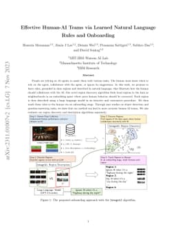 Effective Human-AI Teams via Learned Natural Language Rules and
  Onboarding