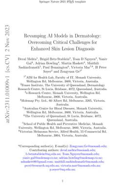 Revamping AI Models in Dermatology: Overcoming Critical Challenges for
  Enhanced Skin Lesion Diagnosis