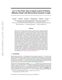 Act As You Wish: Fine-Grained Control of Motion Diffusion Model with
  Hierarchical Semantic Graphs