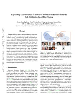 Expanding Expressiveness of Diffusion Models with Limited Data via
  Self-Distillation based Fine-Tuning