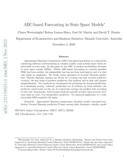 ABC-based Forecasting in State Space Models