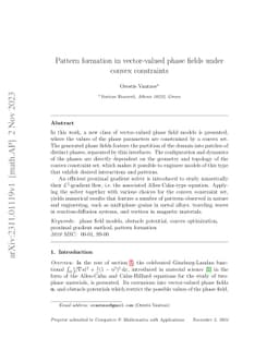 Pattern formation in vector-valued phase fields under convex constraints