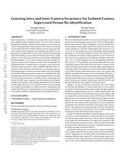 Learning Intra and Inter-Camera Invariance for Isolated Camera
  Supervised Person Re-identification