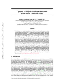 Optimal Transport-Guided Conditional Score-Based Diffusion Models