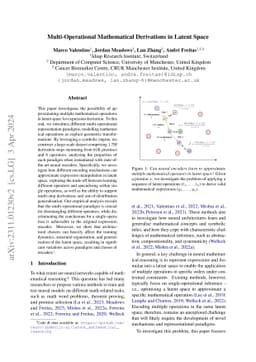 Multi-Operational Mathematical Derivations in Latent Space