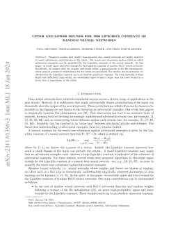 Upper and lower bounds for the Lipschitz constant of random neural
  networks