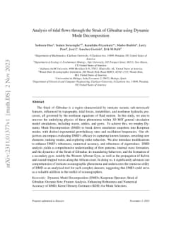 Analysis of tidal flows through the Strait of Gibraltar using Dynamic Mode Decomposition