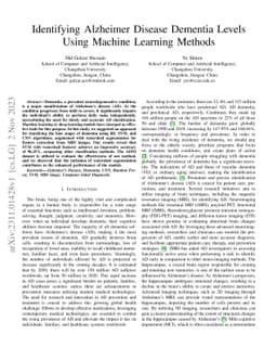 Identifying Alzheimer Disease Dementia Levels Using Machine Learning
  Methods
