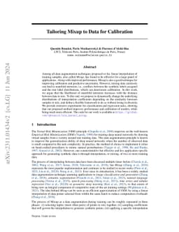 Tailoring Mixup to Data for Calibration