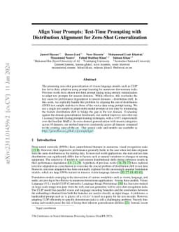 Align Your Prompts: Test-Time Prompting with Distribution Alignment for
  Zero-Shot Generalization