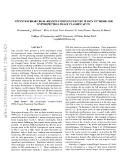 Attention based Dual-Branch Complex Feature Fusion Network for
  Hyperspectral Image Classification