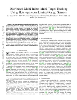 Distributed Multi-Robot Multi-Target Tracking Using Heterogeneous
  Limited-Range Sensors