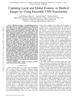 Capturing Local and Global Features in Medical Images by Using Ensemble
  CNN-Transformer