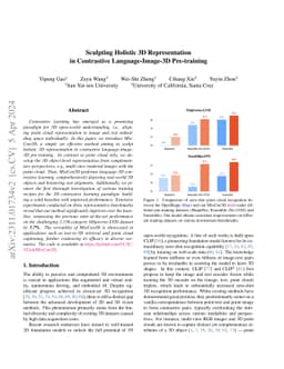 Sculpting Holistic 3D Representation in Contrastive Language-Image-3D
  Pre-training