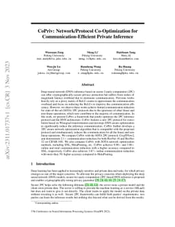 CoPriv: Network/Protocol Co-Optimization for Communication-Efficient
  Private Inference