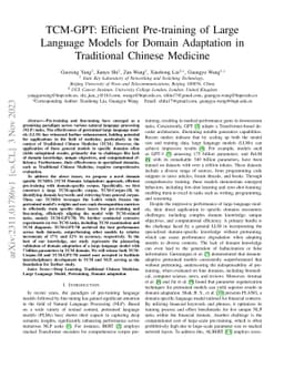 TCM-GPT: Efficient Pre-training of Large Language Models for Domain
  Adaptation in Traditional Chinese Medicine