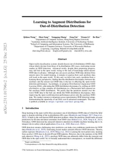 Learning to Augment Distributions for Out-of-Distribution Detection