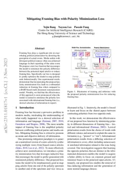 Mitigating Framing Bias with Polarity Minimization Loss