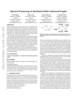 Spectral Clustering of Attributed Multi-relational Graphs