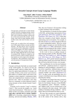 Towards Concept-Aware Large Language Models