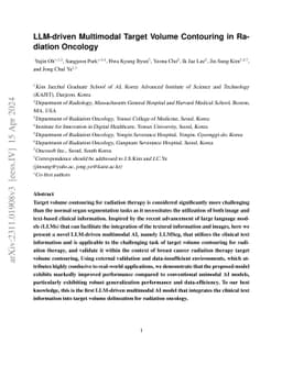 LLM-driven Multimodal Target Volume Contouring in Radiation Oncology