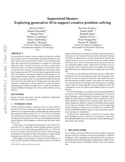 Supermind Ideator: Exploring generative AI to support creative
  problem-solving