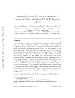 Assessing Fidelity in XAI post-hoc techniques: A Comparative Study with
  Ground Truth Explanations Datasets