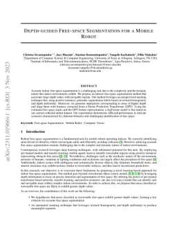 Depth-guided Free-space Segmentation for a Mobile Robot