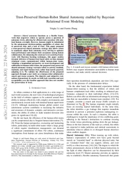 Trust-Preserved Human-Robot Shared Autonomy enabled by Bayesian
  Relational Event Modeling