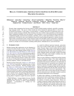 Relax: Composable Abstractions for End-to-End Dynamic Machine Learning