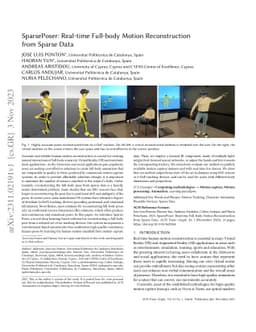 SparsePoser: Real-time Full-body Motion Reconstruction from Sparse Data