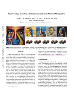 Neural Collage Transfer: Artistic Reconstruction via Material
  Manipulation