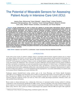 The Potential of Wearable Sensors for Assessing Patient Acuity in
  Intensive Care Unit (ICU)