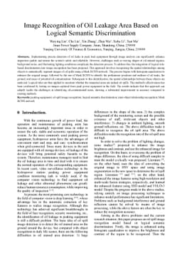 Image Recognition of Oil Leakage Area Based on Logical Semantic
  Discrimination
