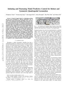 Imitating and Finetuning Model Predictive Control for Robust and
  Symmetric Quadrupedal Locomotion