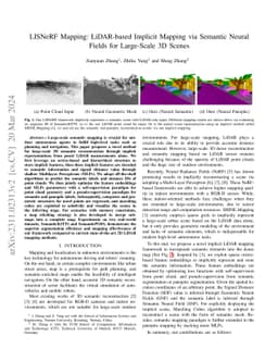 LISNeRF Mapping: LiDAR-based Implicit Mapping via Semantic Neural Fields
  for Large-Scale 3D Scenes