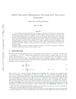 Online Non-convex Optimization with Long-term Non-convex Constraints
