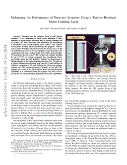 Enhancing the Performance of Pneu-net Actuators Using a Torsion
  Resistant Strain Limiting Layer