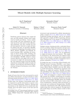 Mixed Models with Multiple Instance Learning