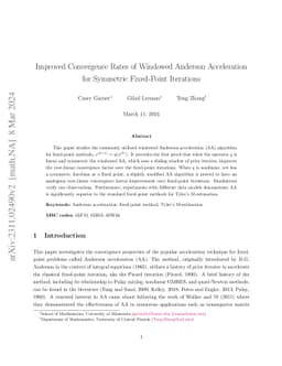 Improved Convergence Rates of Windowed Anderson Acceleration for
  Symmetric Fixed-Point Iterations