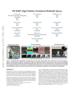 VR-NeRF: High-Fidelity Virtualized Walkable Spaces
