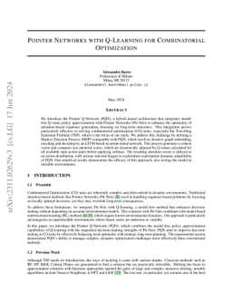 Pointer Networks with Q-Learning for Combinatorial Optimization