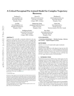 A Critical Perceptual Pre-trained Model for Complex Trajectory Recovery
