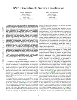 GSC: Generalizable Service Coordination