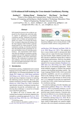LLM-enhanced Self-training for Cross-domain Constituency Parsing
