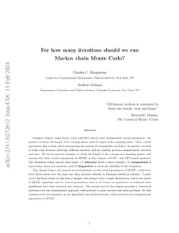 For how many iterations should we run Markov chain Monte Carlo?