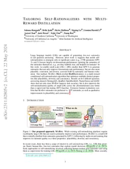 Tailoring Self-Rationalizers with Multi-Reward Distillation