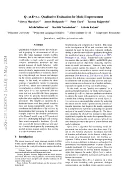 QualEval: Qualitative Evaluation for Model Improvement