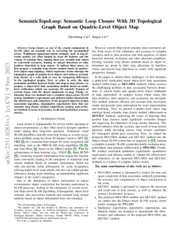 SemanticTopoLoop: Semantic Loop Closure With 3D Topological Graph Based
  on Quadric-Level Object Map