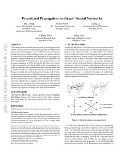 Prioritized Propagation in Graph Neural Networks